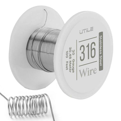 316 Stainless Steel Wire - 20 gauge / 100 feet