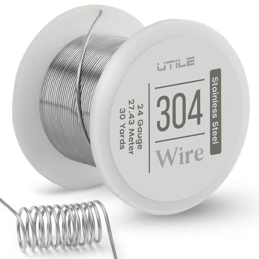 304 Stainless Steel Wire - 24 gauge / 90 feet