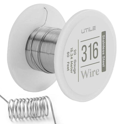 316 Stainless Steel Wire - 20 gauge / 50 feet