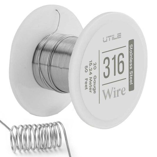 316 Stainless Steel Wire - 20 gauge / 50 feet