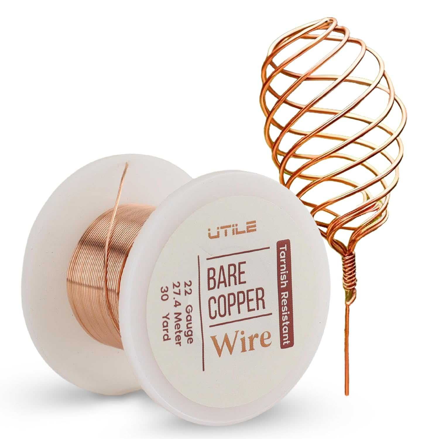 Bare Copper Wire - 22 gauge / 30 yards