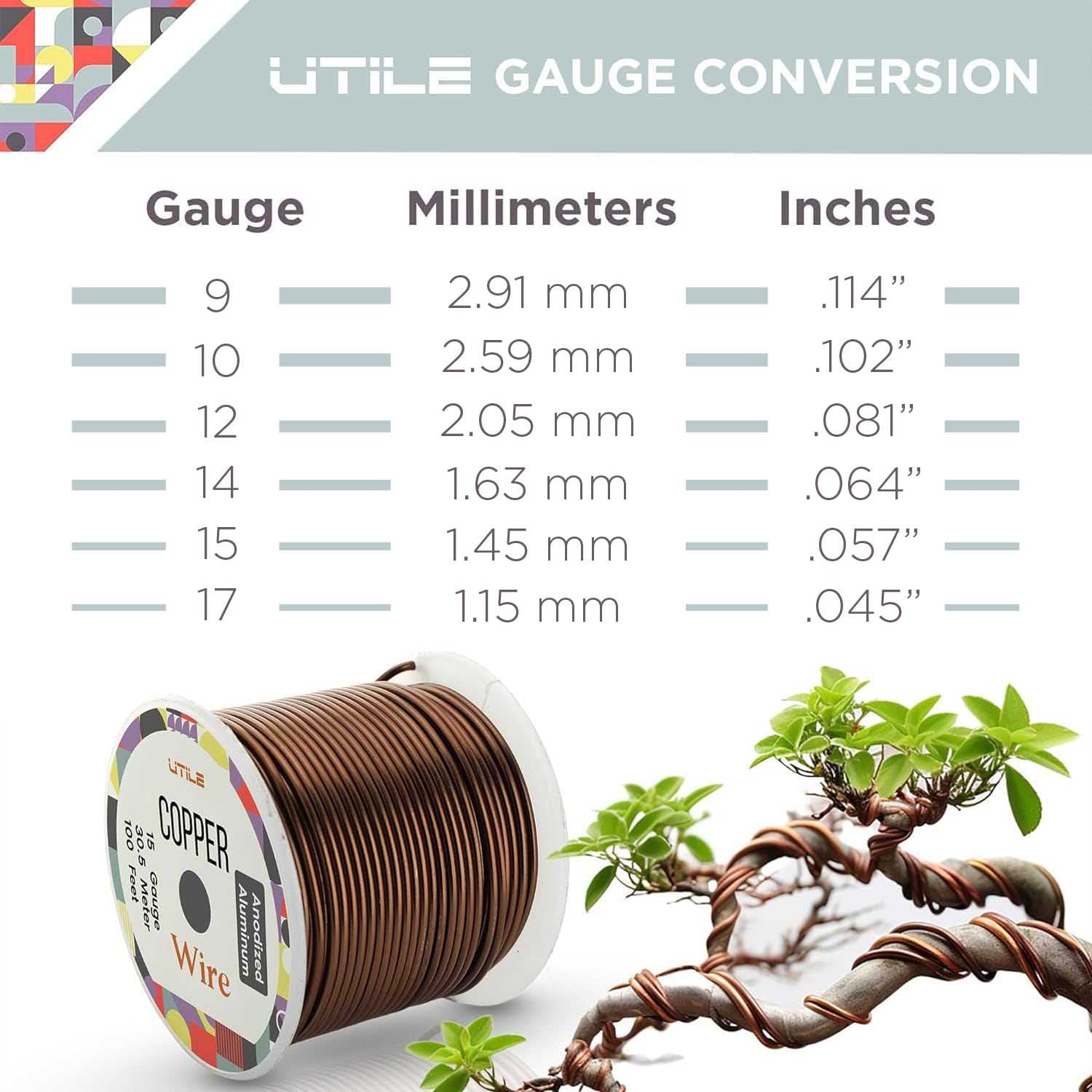 Bonsai Wire - 15 gauge / 100 feet