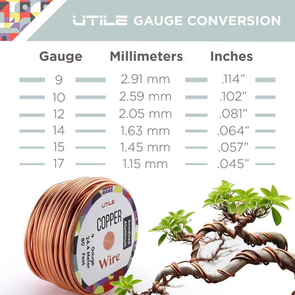 Bonsai Wire - 9 gauge / 80 feet