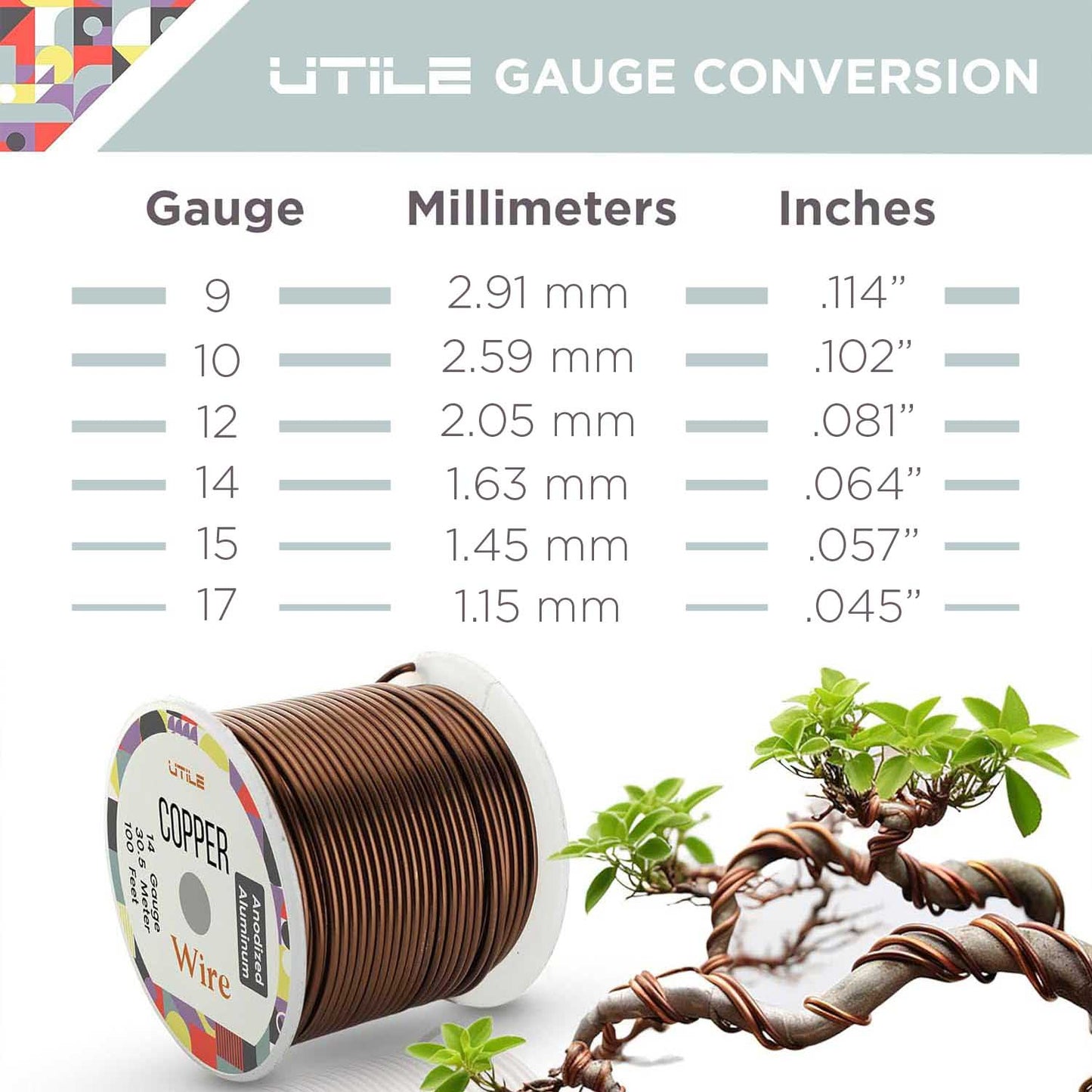 Bonsai Wire - 14 gauge / 100 feet