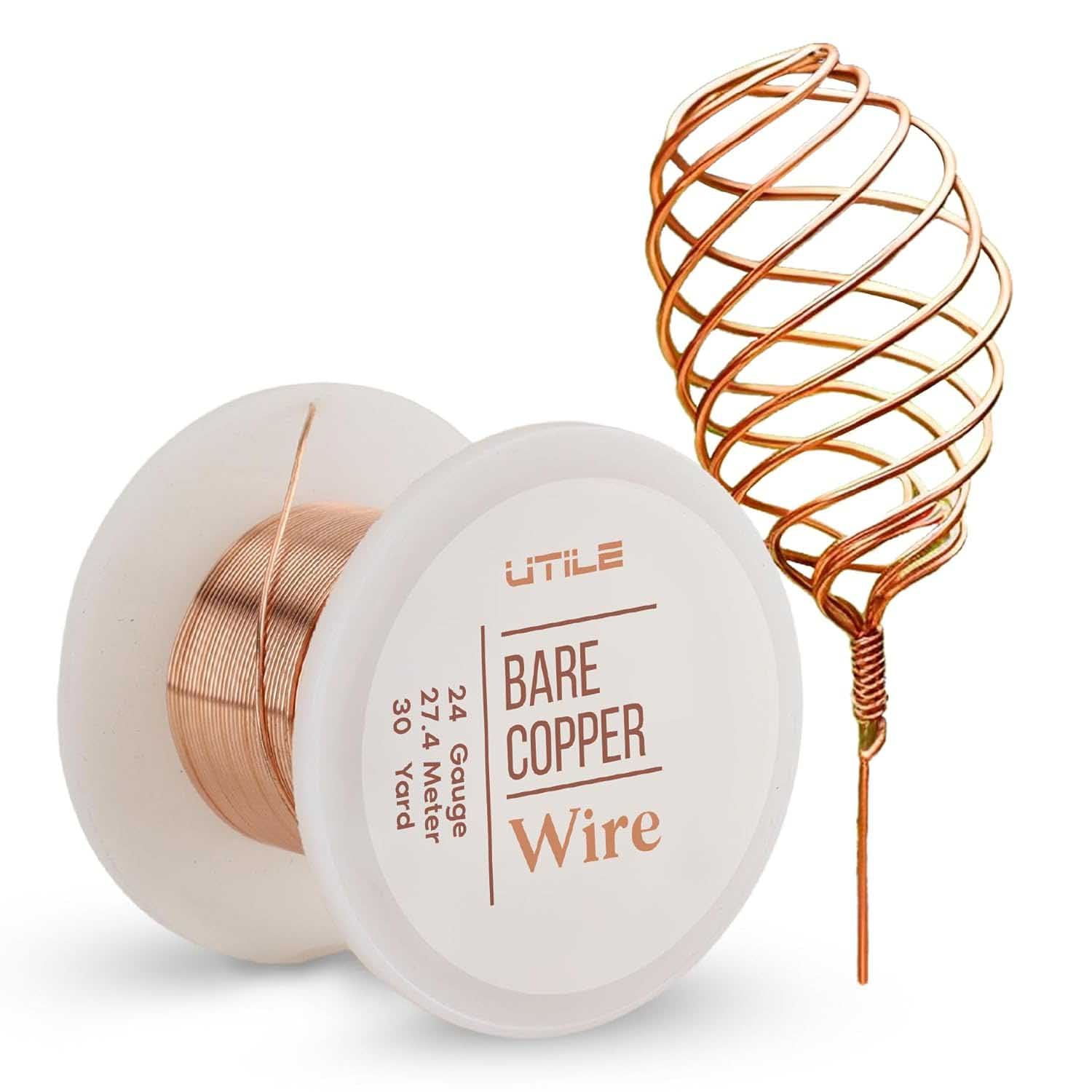 Bare Copper Wire - 24 gauge / 30 yards