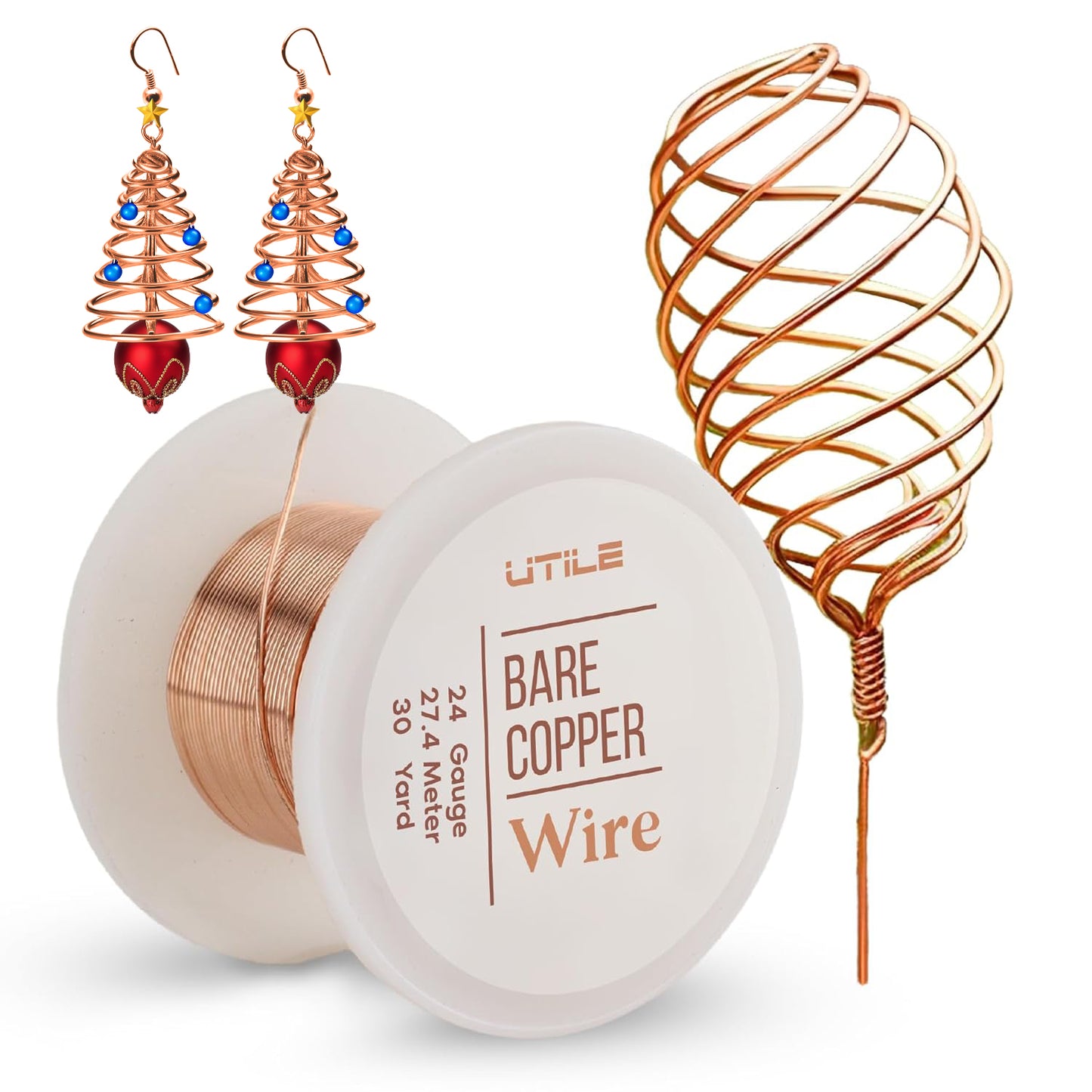 Bare Copper Wire - 24 gauge / 30 yards